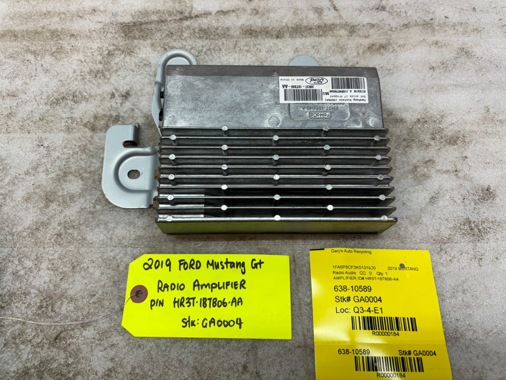 19 FORD MUSTANG GT OEM STEREO RADIO AMP AMPLIFIER HR3T-18T806-AA