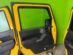07-18 JEEP WRANGLER JK OEM FULL HARD DOORS YELLOW WITH DOOR PANELS MIRRORS