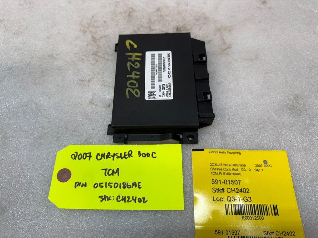 05 06 07 CHRYSLER 300 SRT8 SRT-8 TRANSMISSION CONTROL MODULE TCM TCU 05150186AE