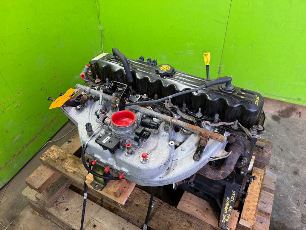 02 JEEP WRANGLER TJ 4.0 COMPLETE ENGINE MOTOR ASSEMBLY 97-02