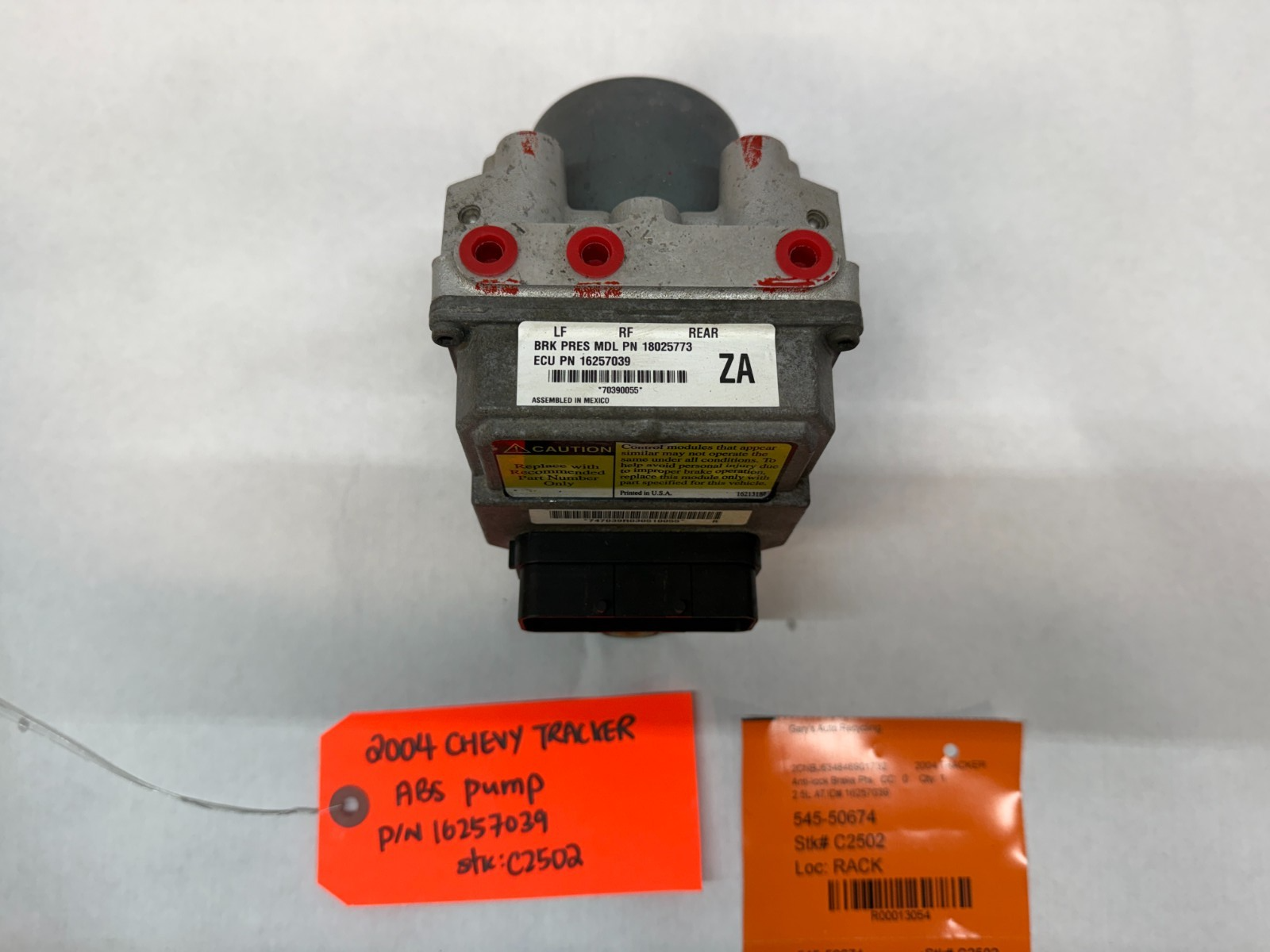 04 CHEVROLET TRACKER 2.5 ABS ANTI LOCK BRAKE PUMP MODULE 18025773 16257039 99-04