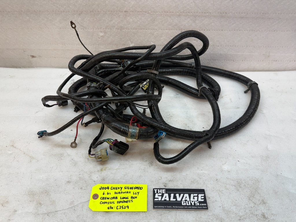 04 05 Chevrolet GMC 2500HD 3500 4wd LLY CREW CAB LONG BOX CHASSIS WIRING HARNESS