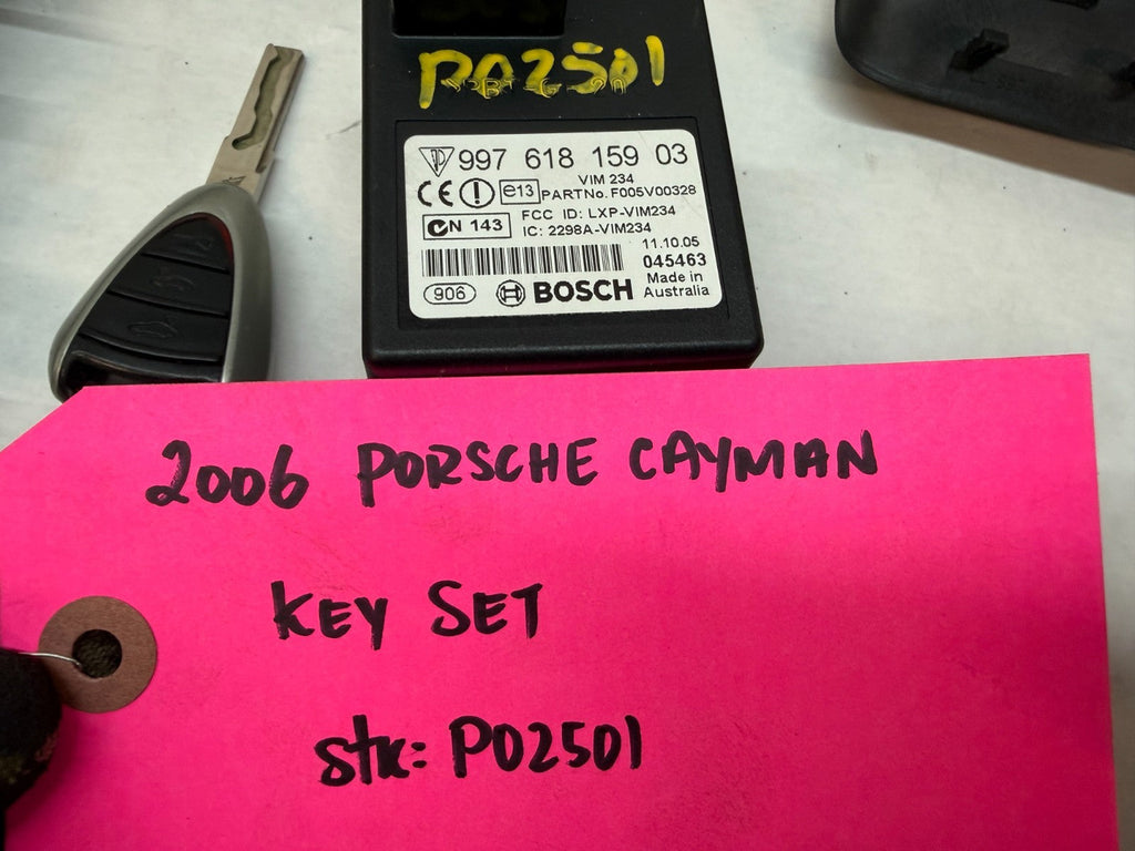 06 07 08 PORSCHE CAYMAN S 987 3.4 ENGINE COMPUTER ECU ECM DME KEY 99761860102