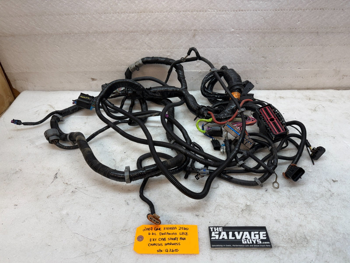 06 07 Chevrolet GMC 2500HD 3500 4wd EXT CAB SHORT BOX CHASSIS WIRING HARNESS