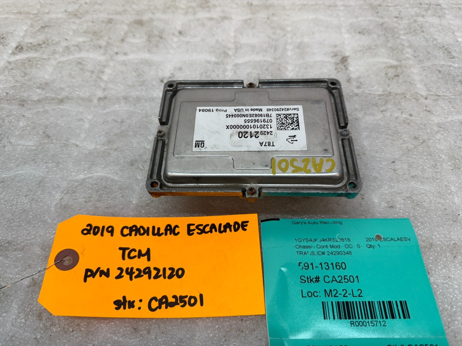 19-20 CADILLAC ESCALADE OEM AUTOMATIC TRANSMISSION CONTROL MODULE 24292120