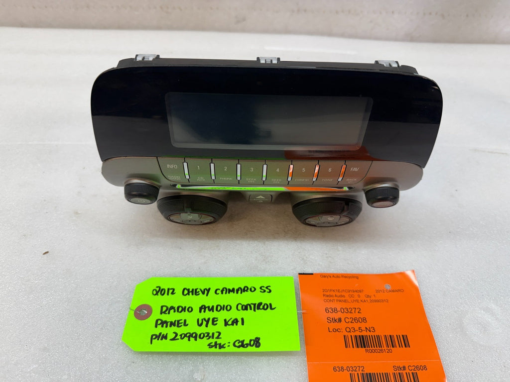 2012 CHEVROLET CAMARO SS RS ZL1 OEM RADIO STEREO HEADUNIT 20990312