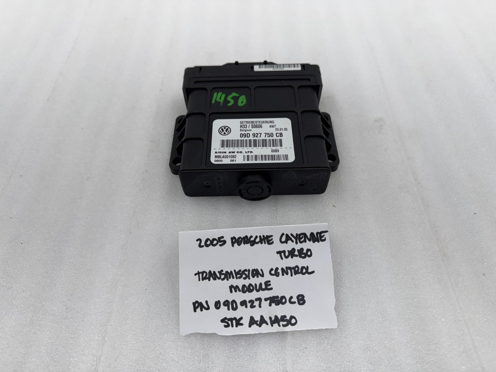 03-06 PORSCHE CAYENNE TURBO 955 TCM TCU TRANSMISSION CONTROL MODULE 09D927750CB