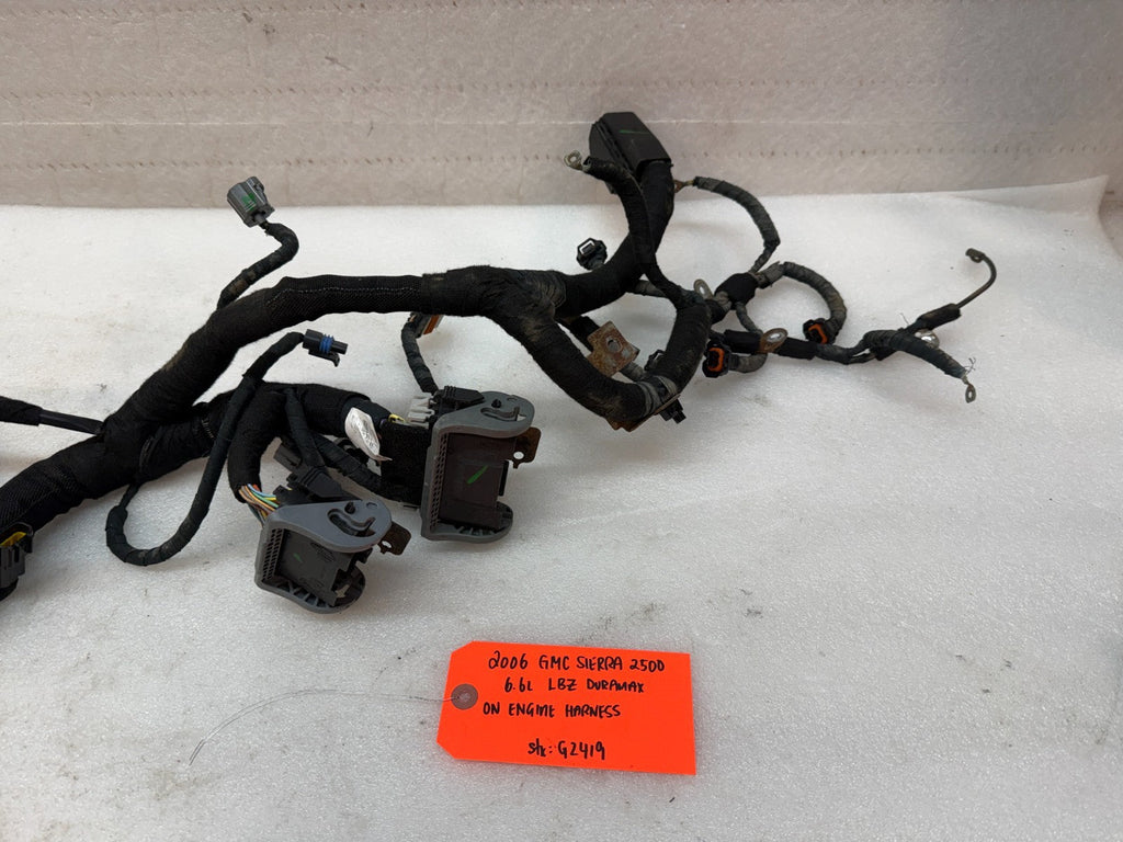 06 07 GMC CHEVROLET 2500HD DURAMAX 6.6 LBZ ENGINE MOTOR WIRING HARNESS LOOM