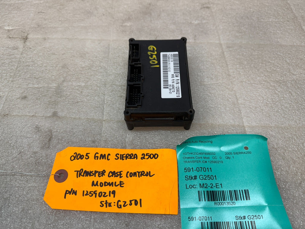 03-06 GMC SIERRA SILVERADO 2500 3500 TRANSFER CASE CONTROL MODULE 12590219