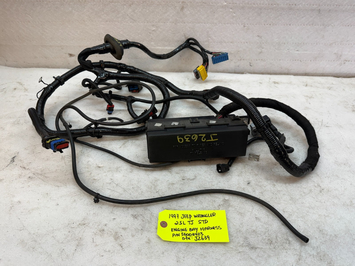 1997 JEEP WRANGLER TJ 2.5 MANUAL TRANS ENGINE FUSE BOX HARNESS LOOM 56009423