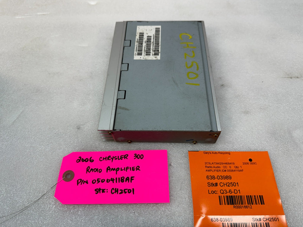 06-10 CHRYSLER 300 CHARGER SRT-8 INFINITY OEM STEREO RADIO AMPLIFIER 05064118AF