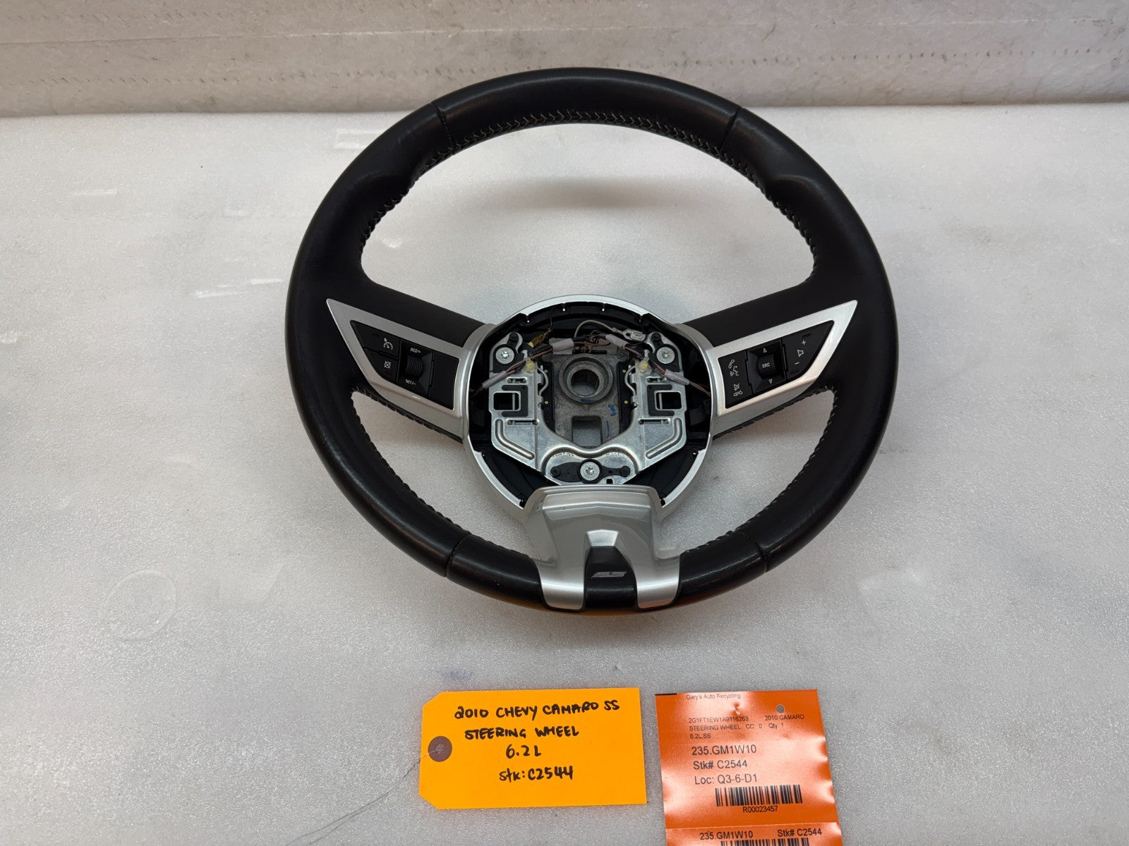 10 11 CHEVROLET CAMARO SS BLACK LEATHER STEERING WHEEL MANUAL TRANS