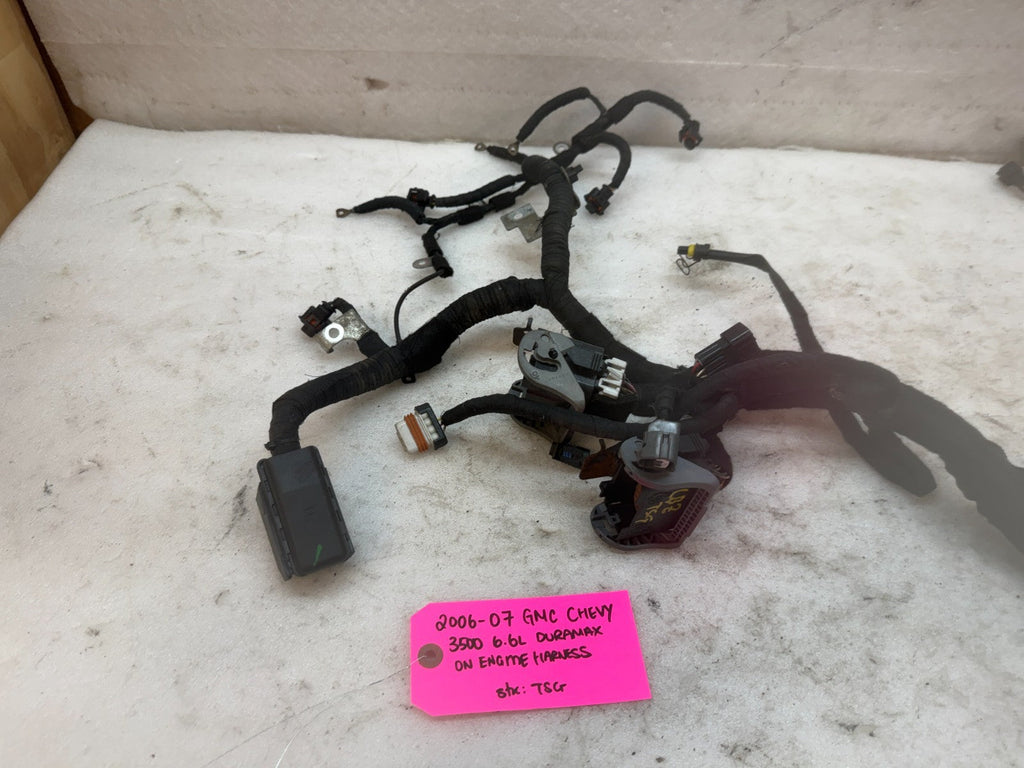 06 07 GMC CHEVROLET 2500HD DURAMAX 6.6 LBZ ENGINE MOTOR WIRING HARNESS LOOM