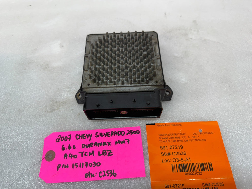 06 07 08 GMC SIERRA ALLISON A40 TRANSMISSION CONTROL MODULE TCM TCU A40 15117030