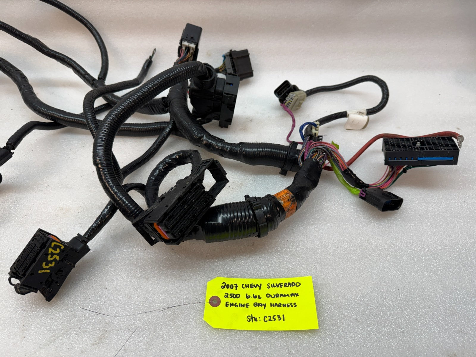 06 07 GMC CHEVROLET 2500HD DURAMAX 6.6 LBZ ENGINE BAY MOTOR WIRING HARNESS LOOM