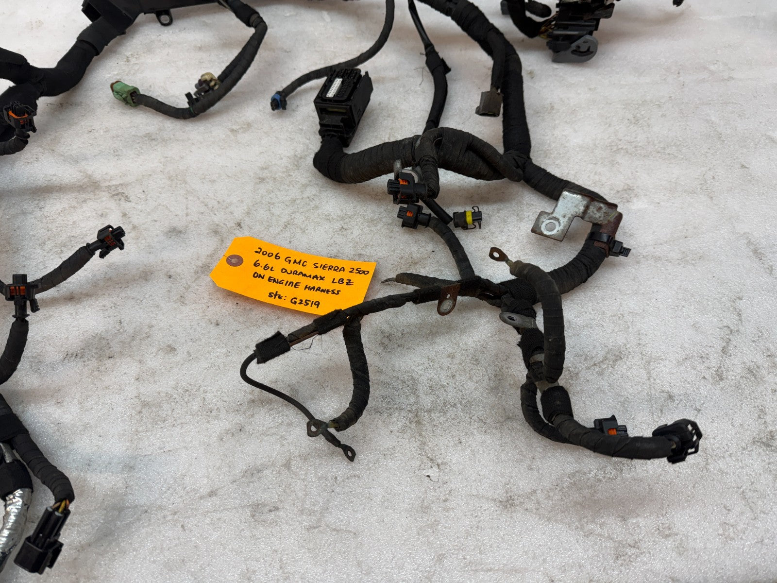 06 07 GMC CHEVROLET 2500HD DURAMAX 6.6 LBZ ENGINE MOTOR WIRING HARNESS LOOM
