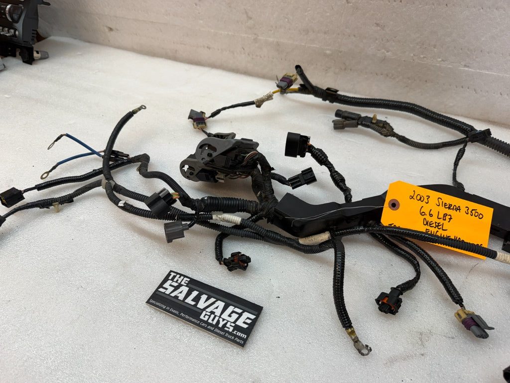 03 04 Chevrolet GMC 2500 3500 DURAMAX LB7 6.6 ON ENGINE WIRING HARNESS LOOM