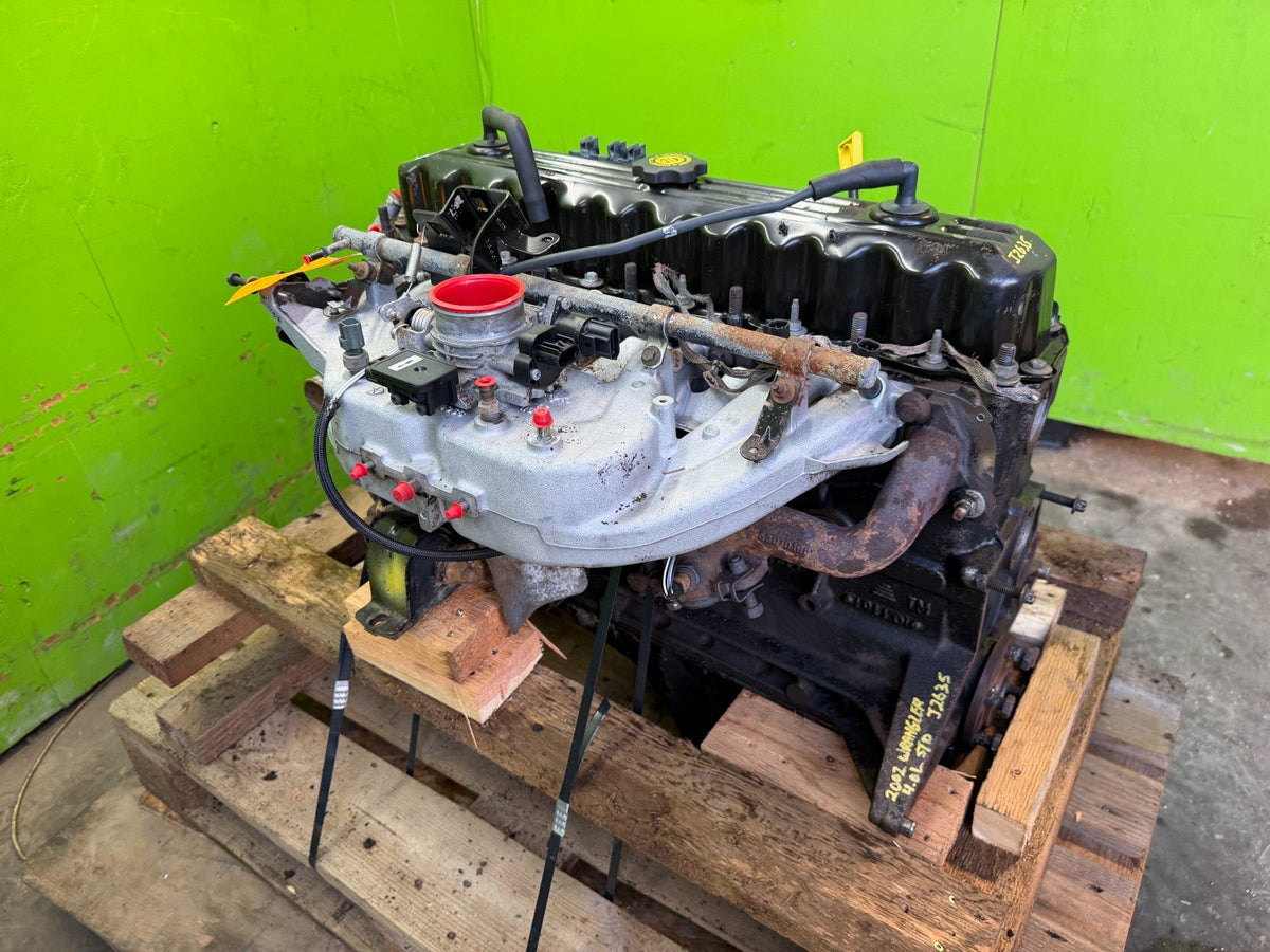 02 JEEP WRANGLER TJ 4.0 COMPLETE ENGINE MOTOR ASSEMBLY 97-02