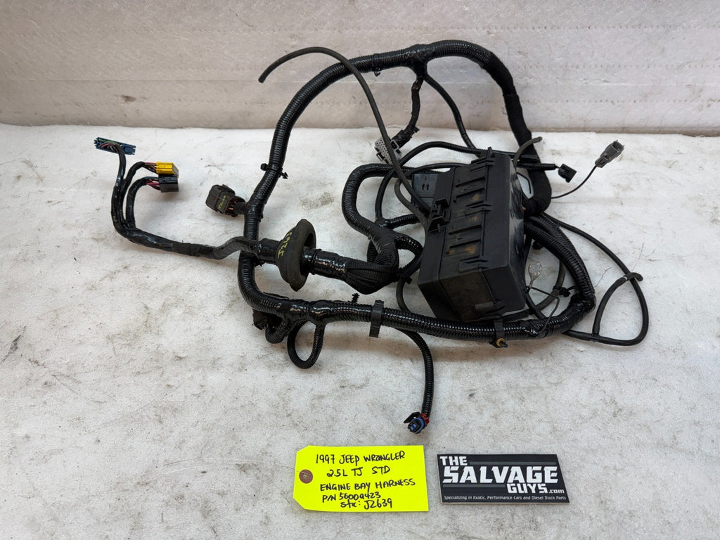 1997 JEEP WRANGLER TJ 2.5 MANUAL TRANS ENGINE FUSE BOX HARNESS LOOM 56009423
