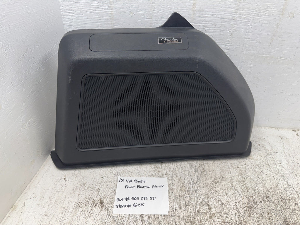 12-19 VOLKSWAGEN BEETLE OEM COMPLETE BASSMAN SUBWOOFER SPEAKER SUB 5C5035591