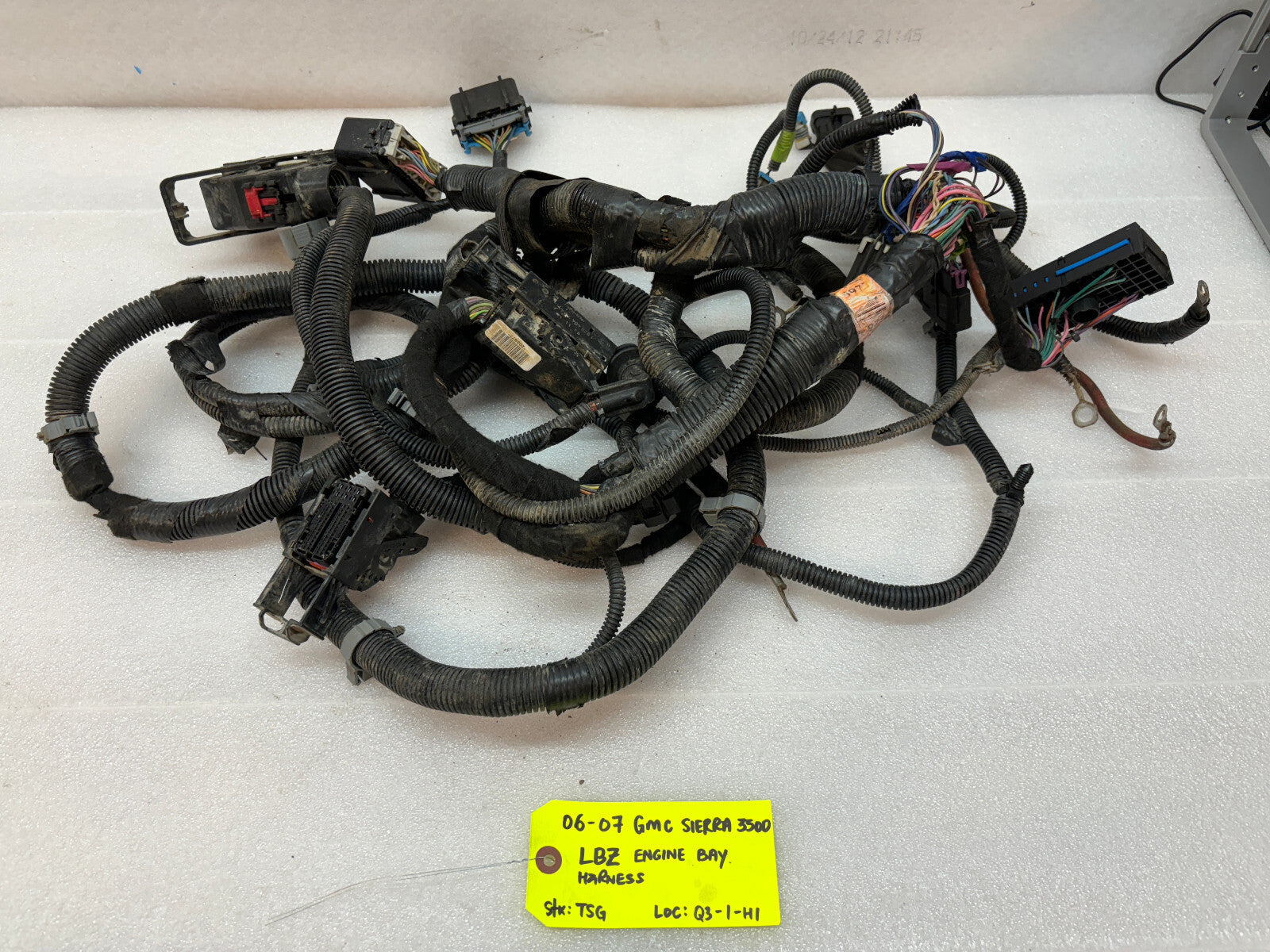 06 07 GMC CHEVROLET 2500HD DURAMAX 6.6 LBZ ENGINE BAY MOTOR PCM WIRING HARNESS