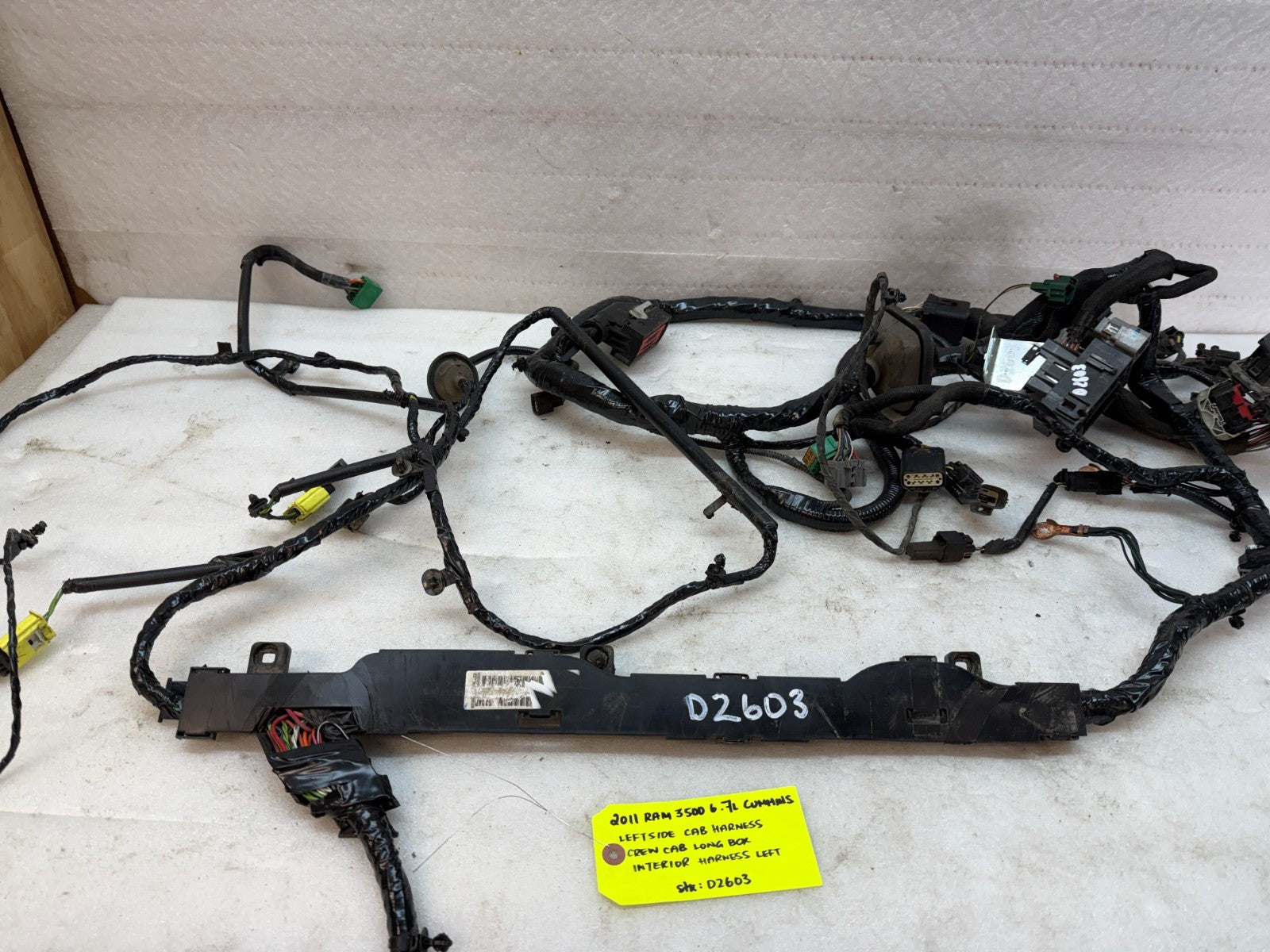 11 DODGE RAM 2500 3500 6.7 LEFT SIDE INTERIOR CREW LONG WIRING HARNESS 4x4 AUTO