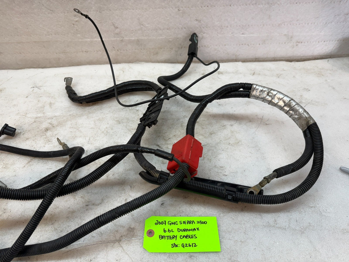 06 07 GMC CHEVROLET SILVERADO 2500HD 3500HD 6.6 LBZ OEM BATTERY CABLES