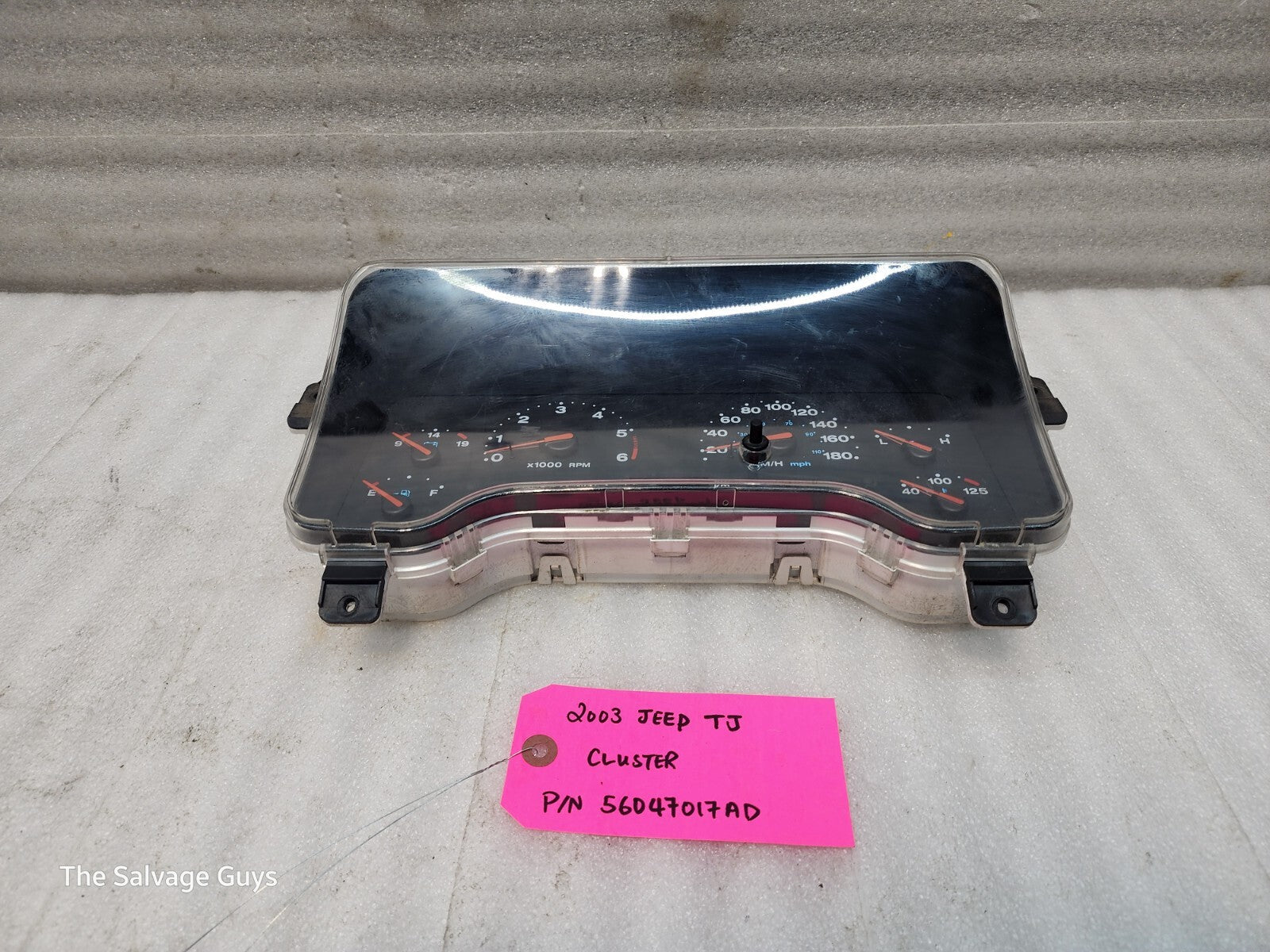03 JEEP WRANGLER TJ LJ OEM METRIC SPEEDOMETER GAUGE CLUSTER 56047017AD 03-06