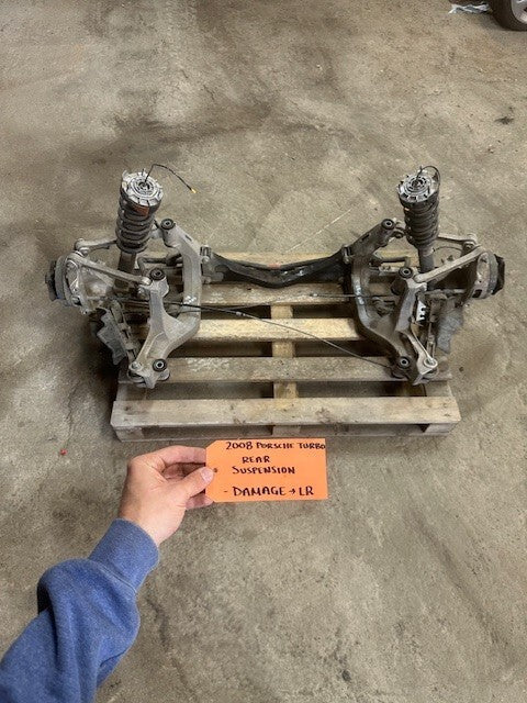 07-09 PORSCHE 997TT 997 TURBO REAR SUSPENSION KNUCKLES SHOCKS ARMS DROP OUT 13K!