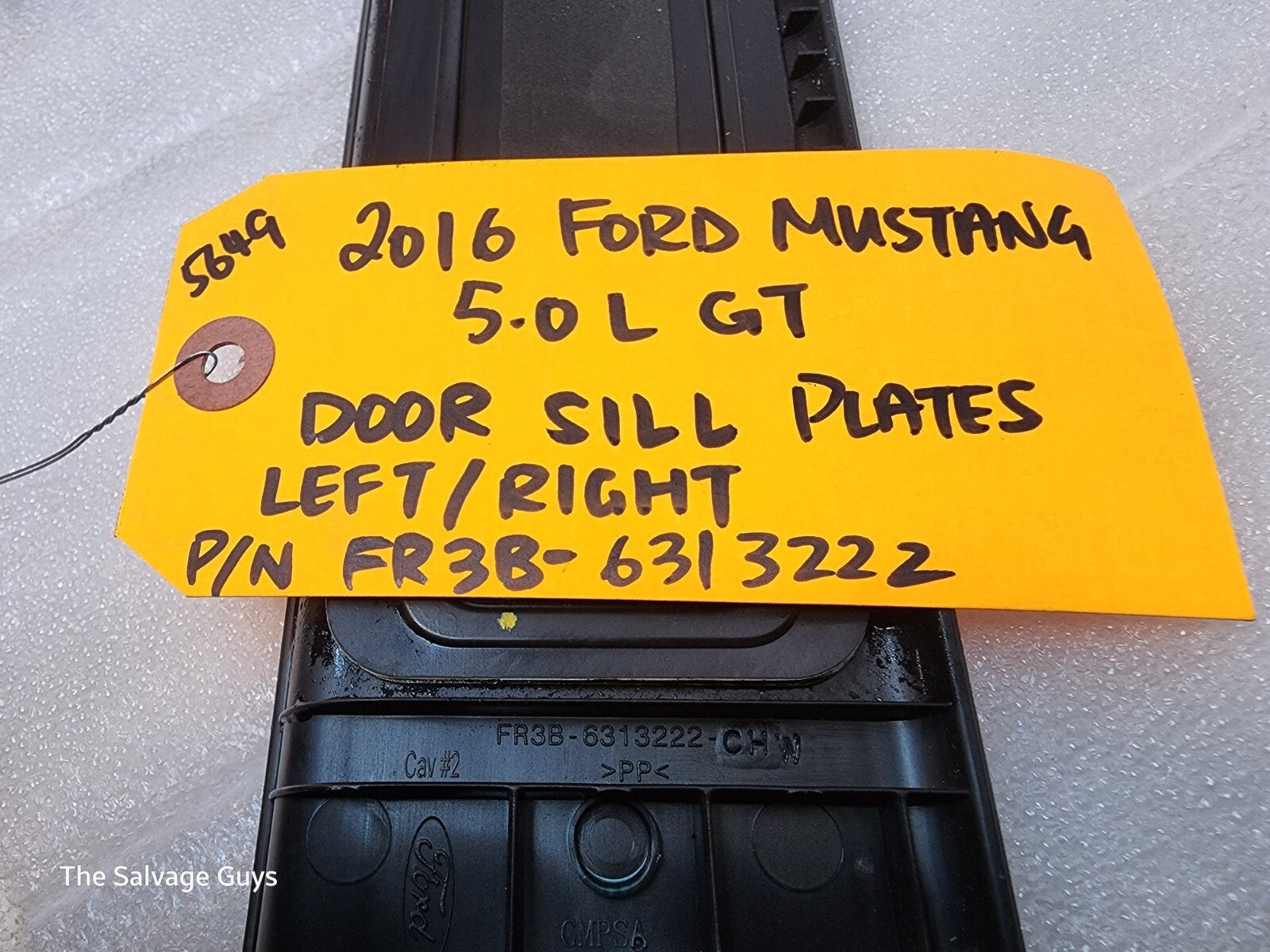 2016 FORD MUSTANG 5.0 GT OEM ILLUMINATED DOOR SILL TRIM LEFT RIGHT 15 16 17