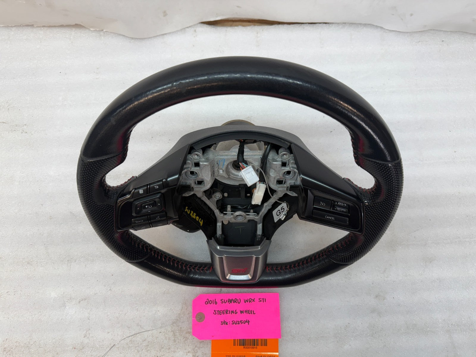 16 SUBARU IMPREZA WRX STi OEM FLAT BOTTOM STEERING WHEEL 15-21