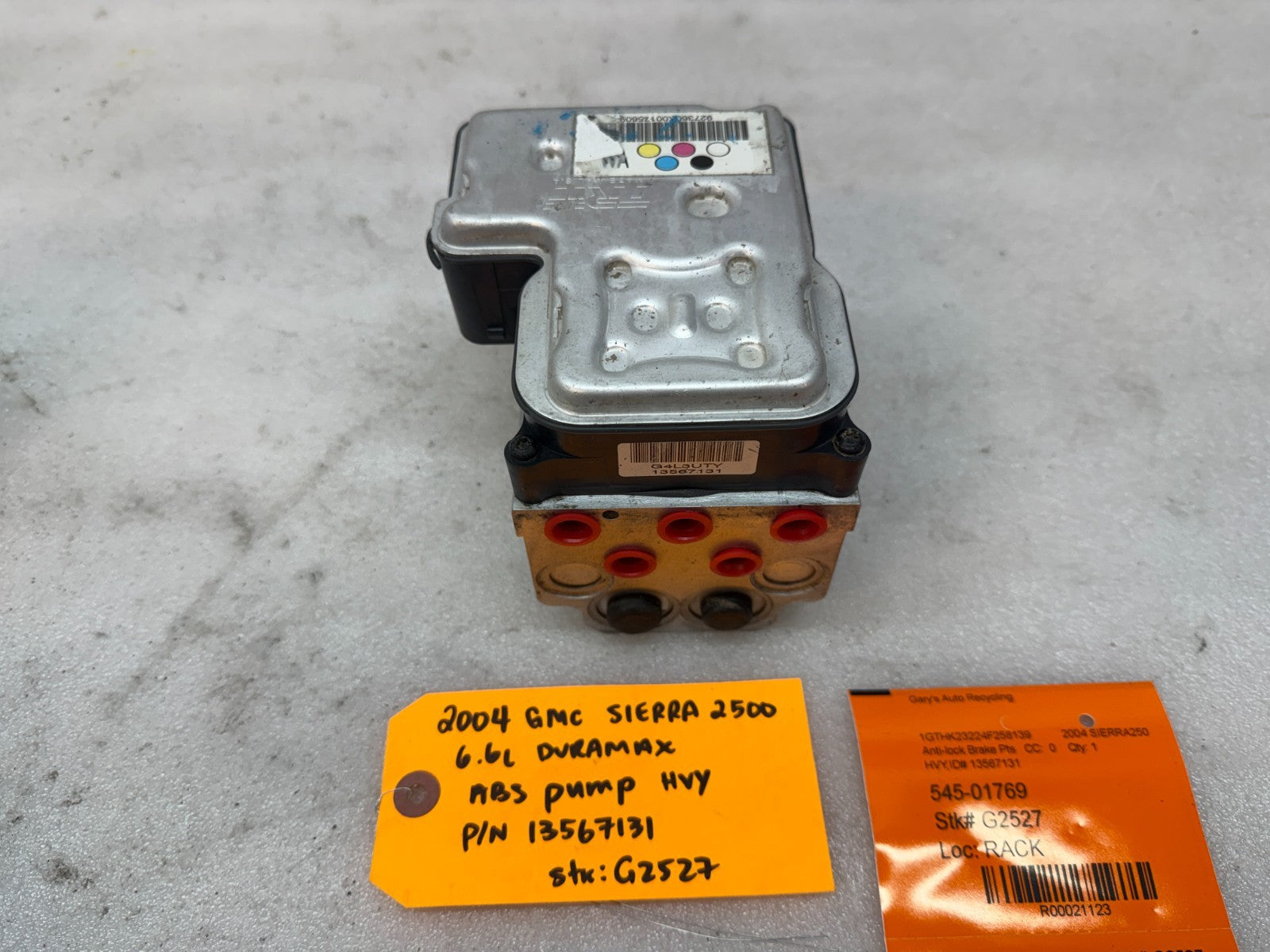 03-07 Chevrolet GMC SILVERADO 2500 6.6 ABS ANTI LOCK BRAKE PUMP MODULE 13567131