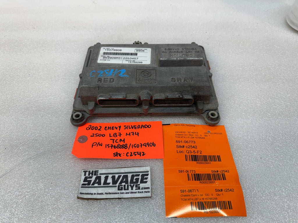 02 Chevrolet GMC SILVERADO 6.6 TCM TCU TRANSMISSION COMPUTER ALLISON 15768288