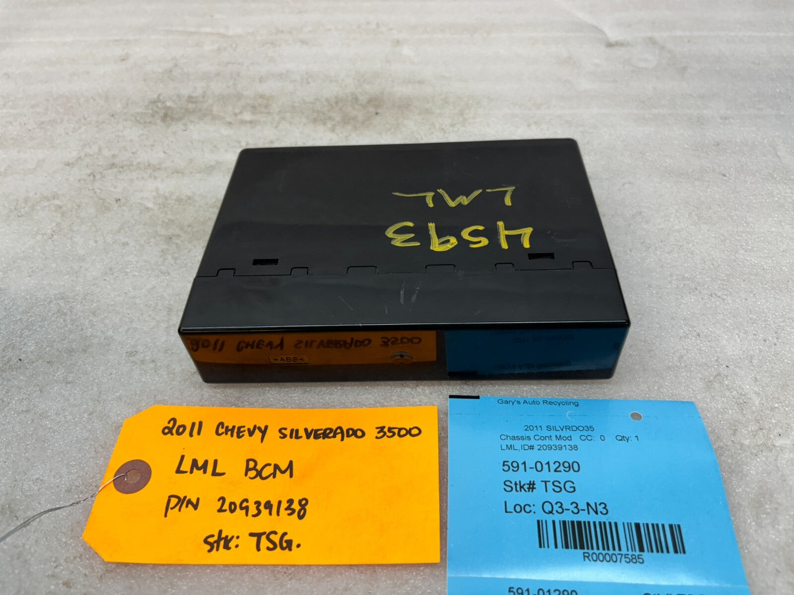 11-14 Chevrolet GMC 2500HD DURAMAX 6.6 LML BCM BODY CONTROL MODULE 20939138