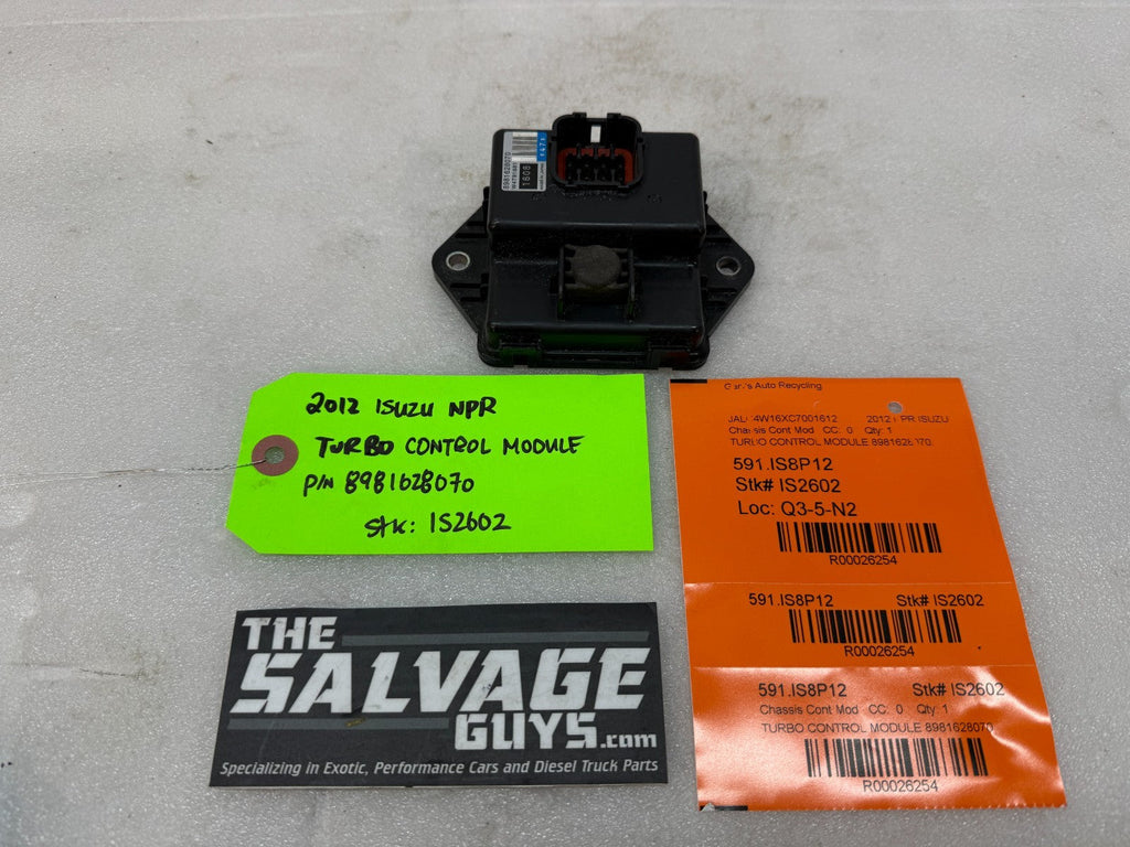 12 ISUZU NRR NPR NQR 5.2 4HK1-TC TURBO CONTROL MODULE 8981628070