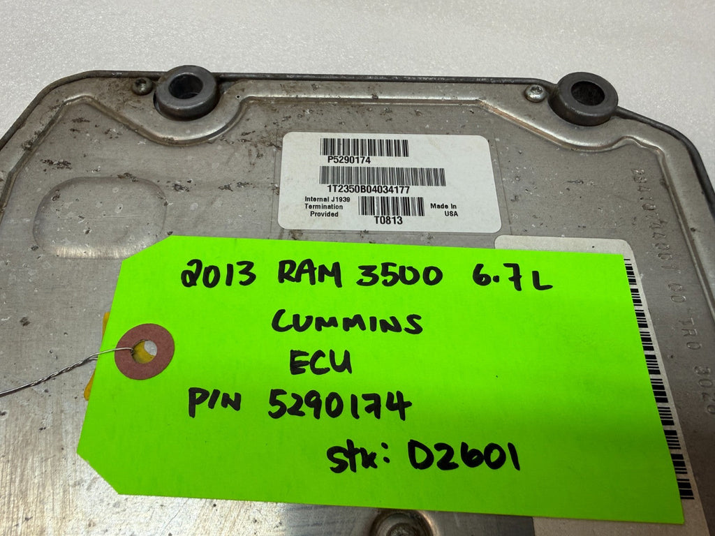 13 14 15 DODGE RAM 2500 3500 6.7 CUMMINS ENGINE COMPUTER ECU ECM 5290174