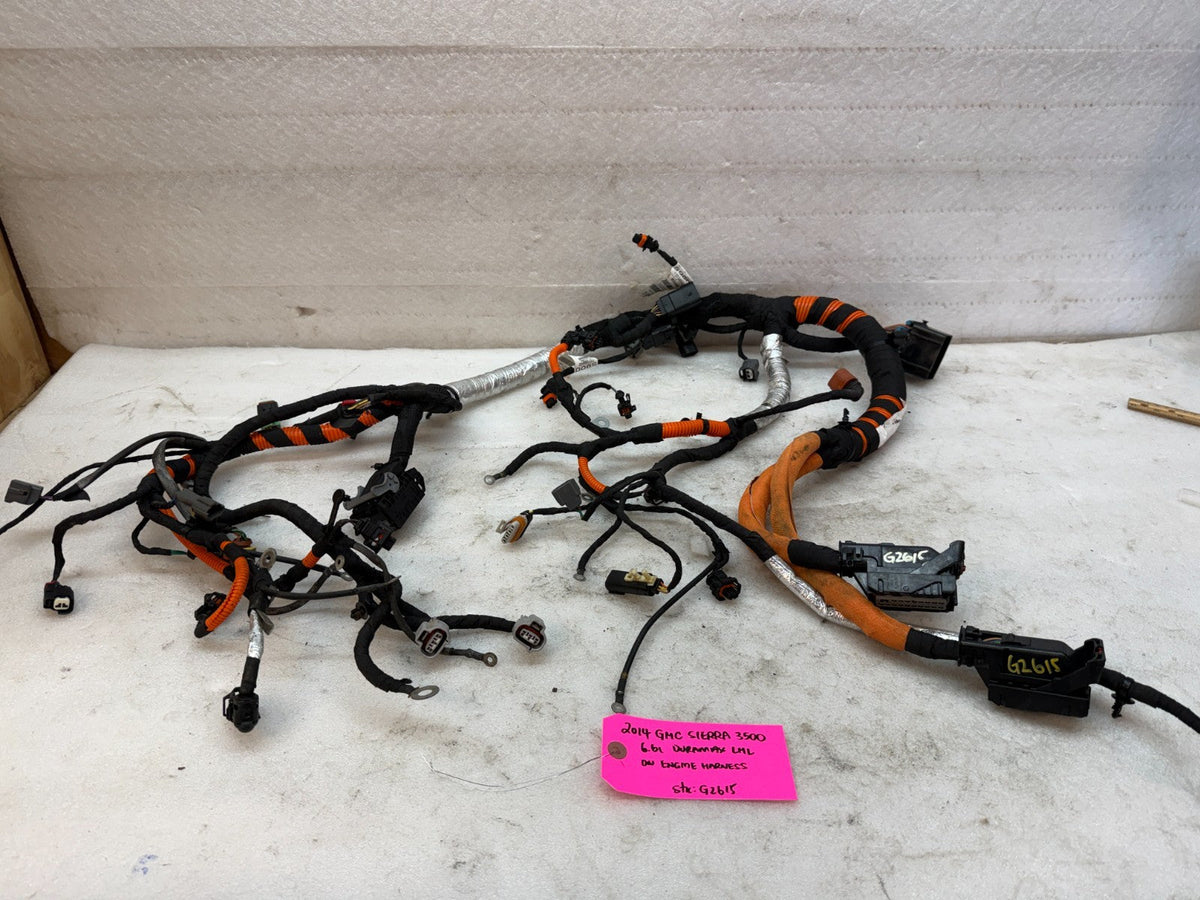 14 GMC SIERRA CHEVROLET SILVERADO 3500HD DURAMAX 6.6 LML ENGINE WIRING HARNESS