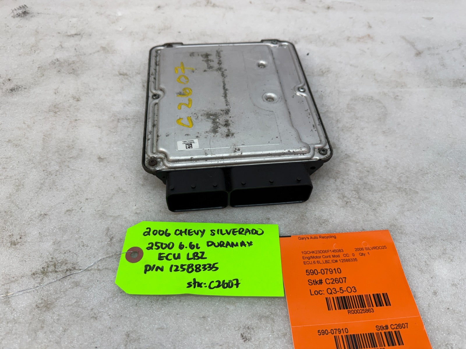 06 07 Chevrolet GMC 2500HD DURAMAX 6.6 LBZ ECM ECU ENGINE COMPUTER 12604137