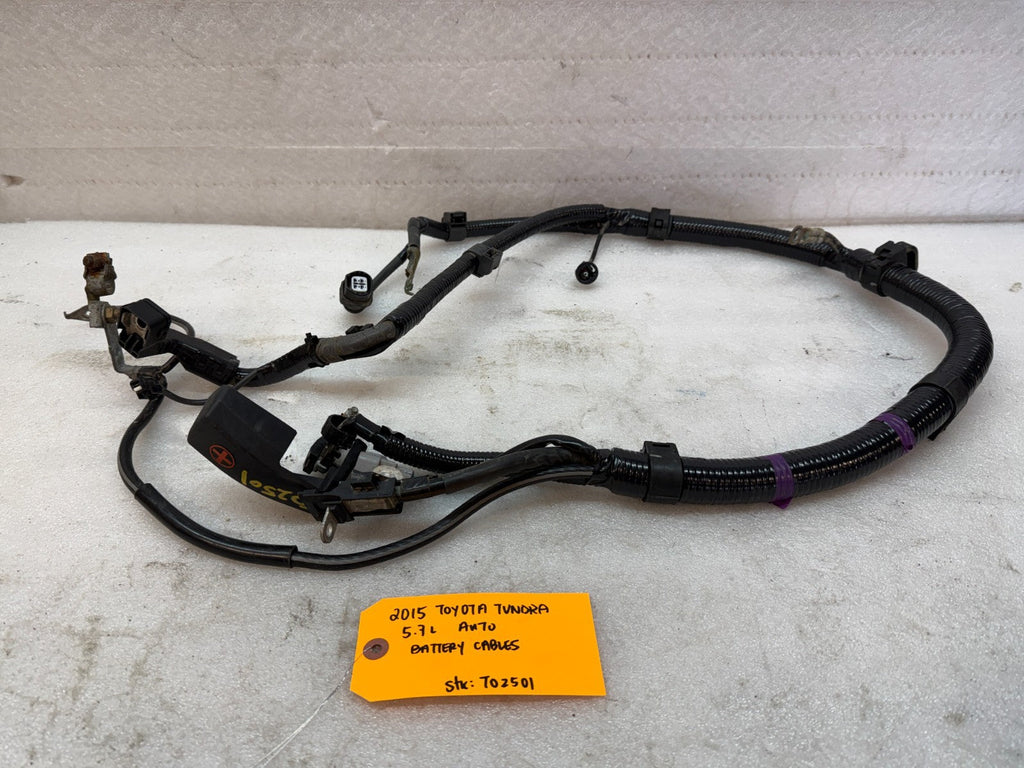 14 15 TOYOTA TUNDRA XK50 5.7 V8 OEM POSITIVE NEGATIVE BATTERY CABLE HARNESS