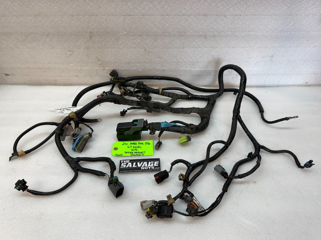 11 DODGE RAM 2500 3500 6.7 ENGINE WIRING HARNESS 4x4 AUTO 5267661A