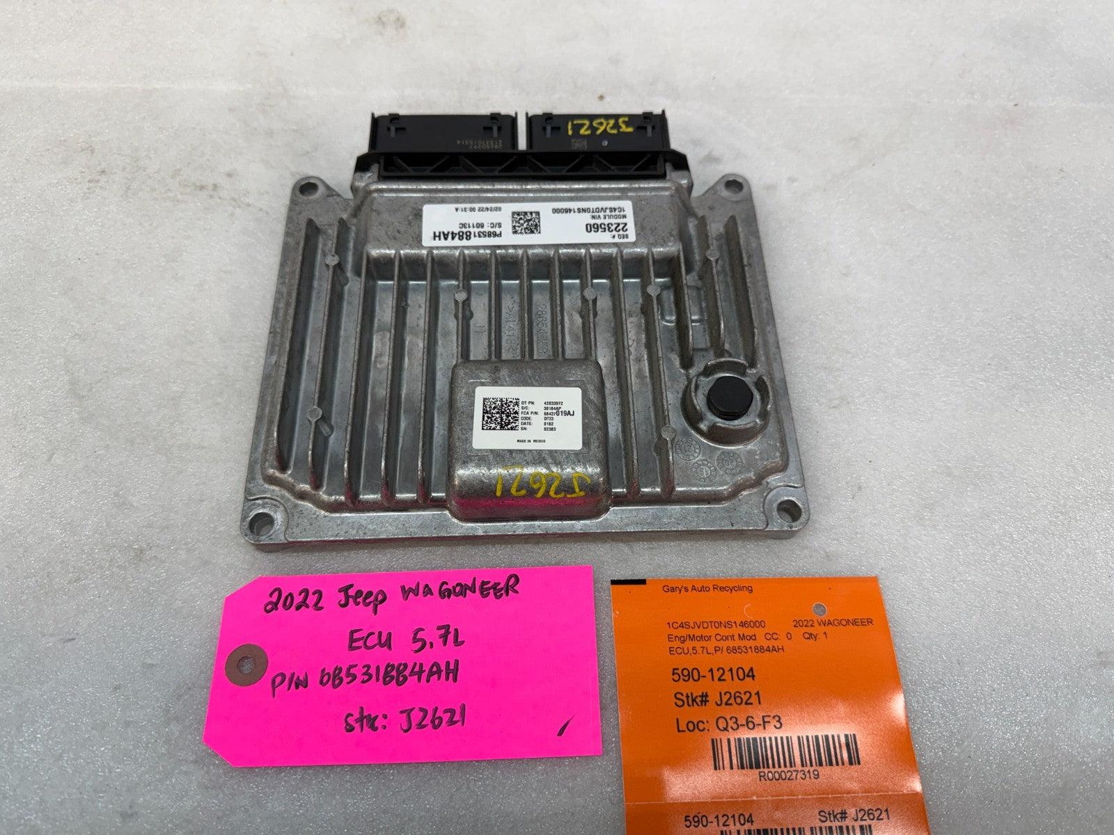 22 23 Jeep Wagoneer Engine Computer ECU ECM 5.7 e-torque P68531884AH 24K