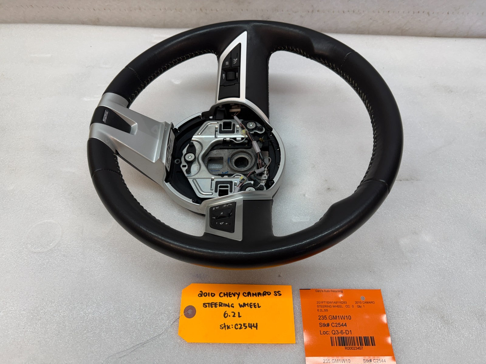 10 11 CHEVROLET CAMARO SS BLACK LEATHER STEERING WHEEL MANUAL TRANS
