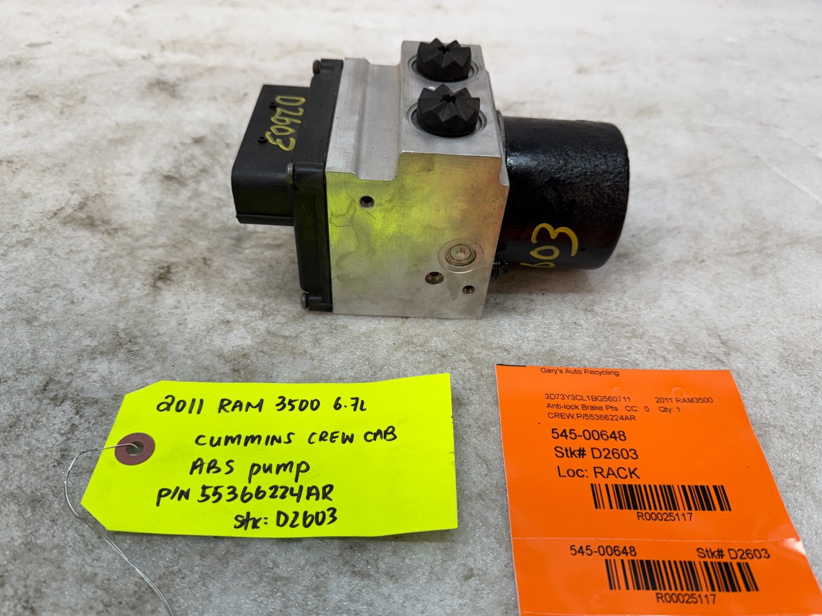 10 11 12 DODGE RAM 2500 3500 6.7 OEM ABS ANTI LOCK BRAKE PUMP MODULE 55366224AR