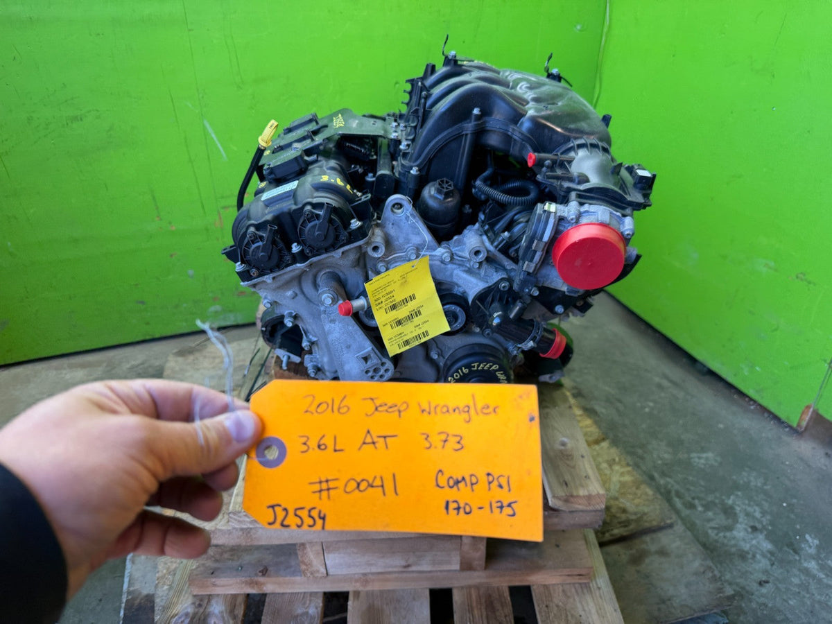 16 JEEP WRANGLER JK 3.6 COMPLETE ENGINE MOTOR ASSEMBLY 14-18