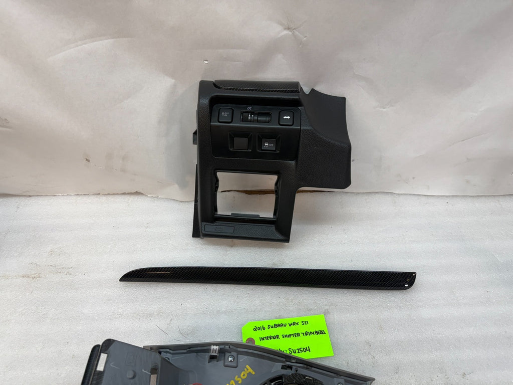 16 SUBARU IMPREZA WRX STi SHIFTER TRIM BEZEL CONSOLE DASH CARBON FIBER 15-21