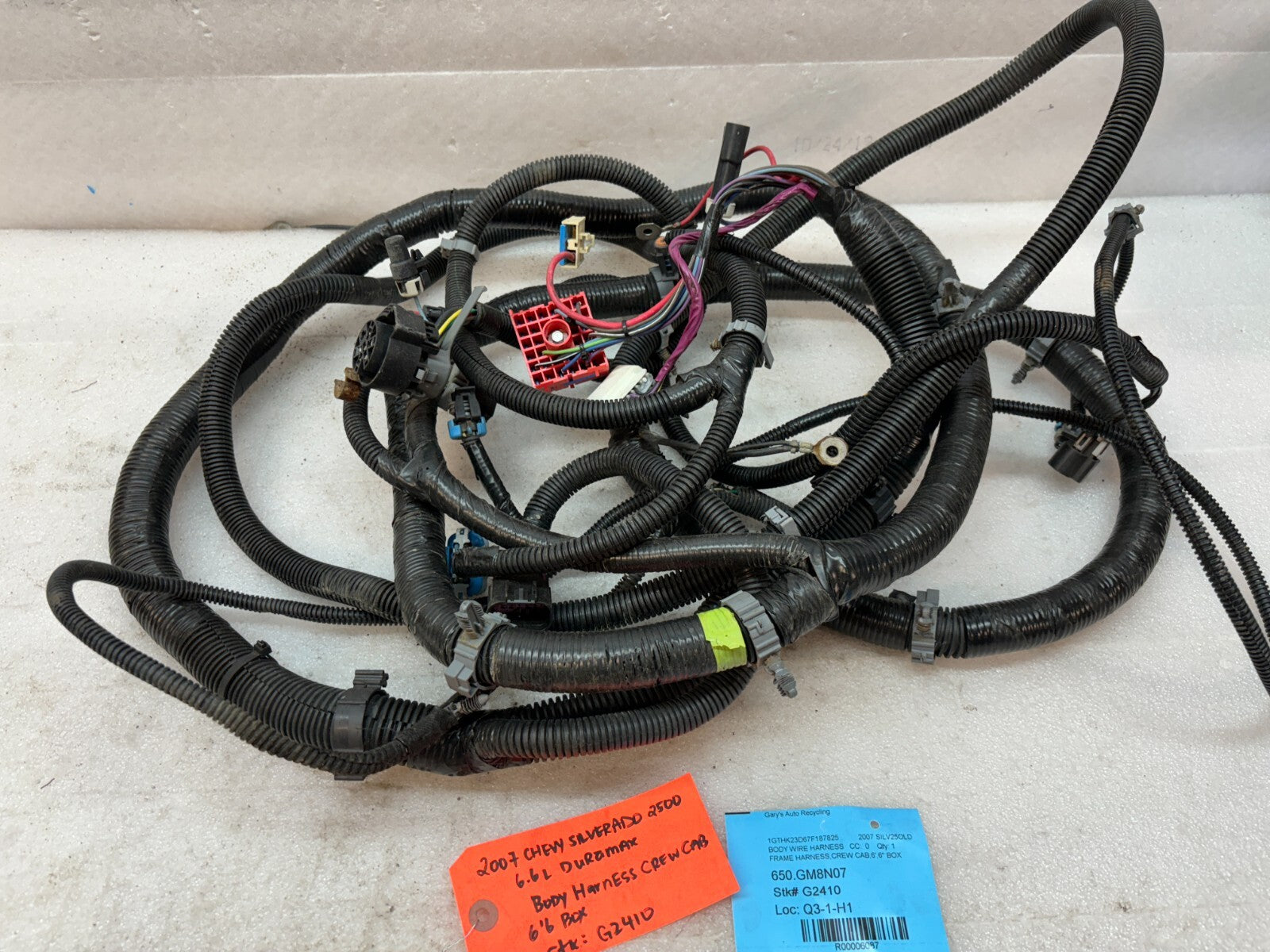06 07 Chevrolet GMC 2500HD 3500 4wd CREW CAB SHORT BOX CHASSIS WIRING HARNESS