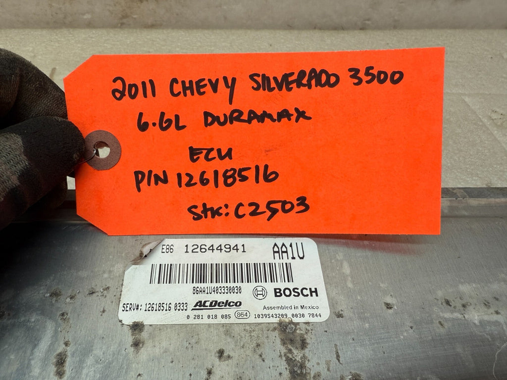 11-14 Chevrolet GMC 2500HD DURAMAX 6.6 LML OEM ENGINE COMPUTER ECU ECM 12618516