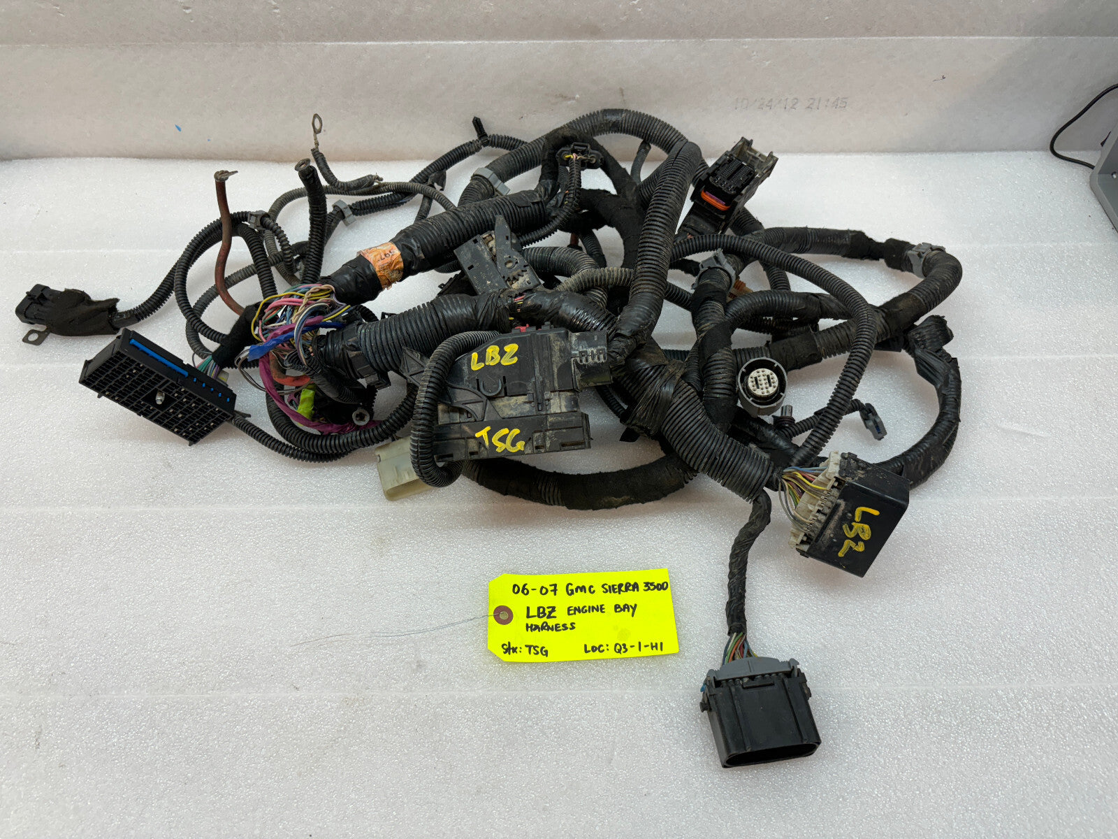 06 07 GMC CHEVROLET 2500HD DURAMAX 6.6 LBZ ENGINE BAY MOTOR PCM WIRING HARNESS