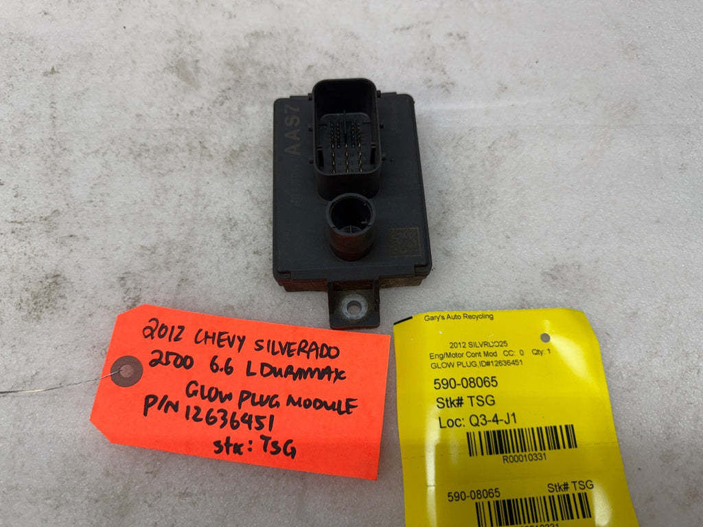 11-14 GMC CHEVROLET SILVERADO 3500HD 6.6 LML OEM GPM GLOW PLUG MODULE 12636451