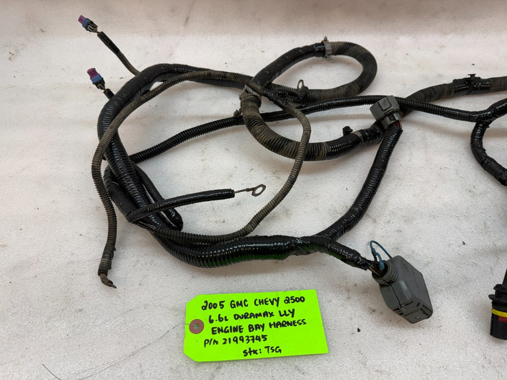 05 Chevrolet GMC 2500HD 3500HD DURAMAX 6.6 LLY DIESEL ENGINE WIRING LOOM HARNESS